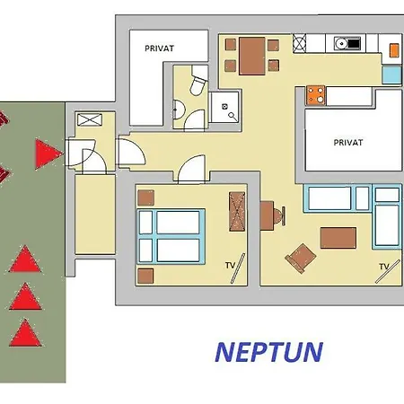 شقة Apartman Neptun